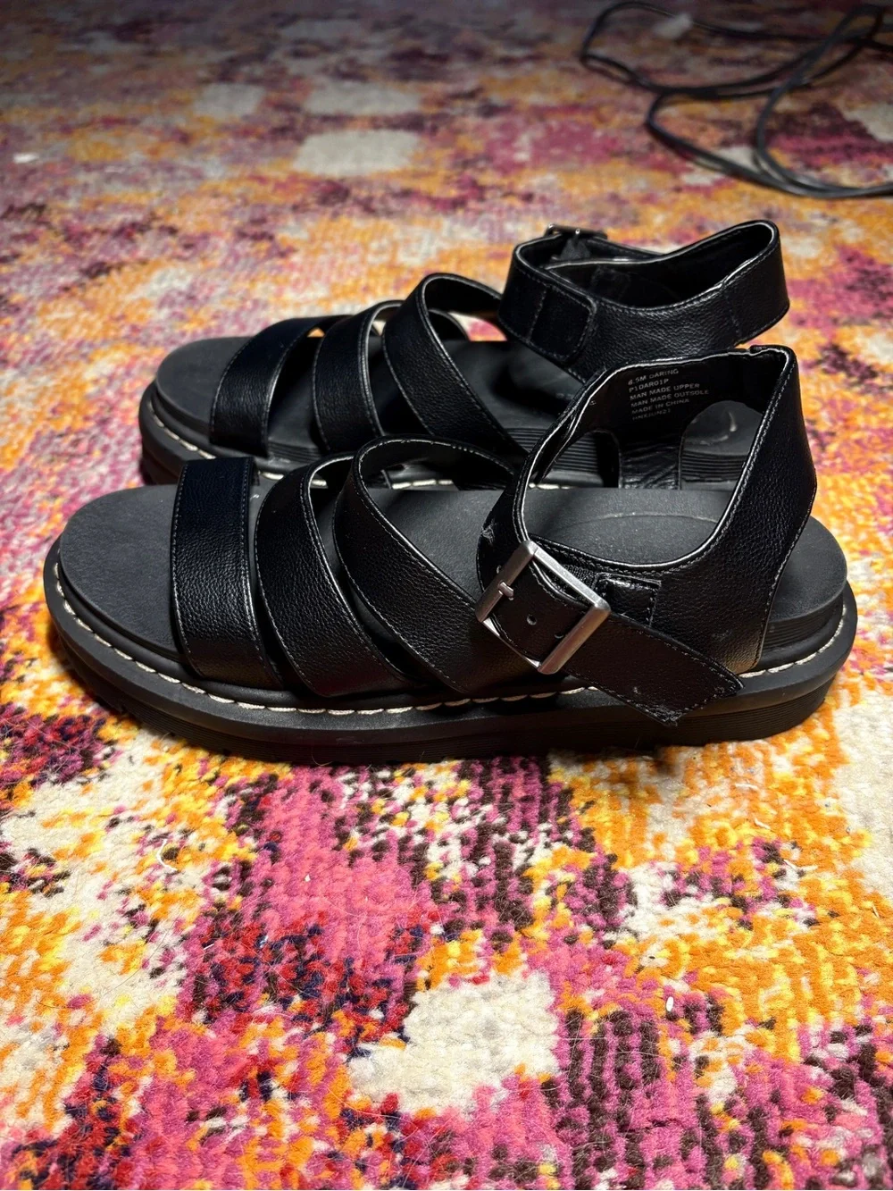 Sincerely Jules Daring Black Platform Gladiator Sandals – Women’s 8.5